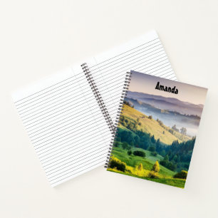 Rolling Hills Scenic Nature Photo Notebook