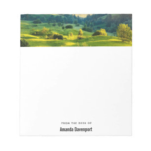 Rolling Hills Scenic Nature Photo Notepad
