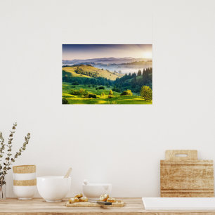 Rolling Hills Scenic Nature Photo Poster