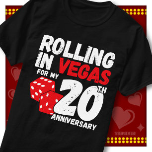 Rolling In Vegas 20th Anniversary Funny Couple T-Shirt