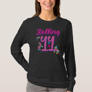 Rolling Into 11 Birthday  Girl Boy Roller Skate Bd T-Shirt