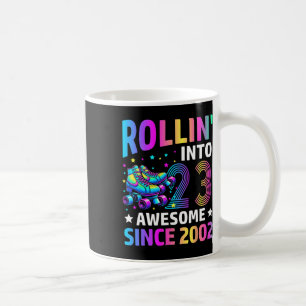 Rolling Into 23 Years Old Skates 23rd Birthday Gif Coffee Mug