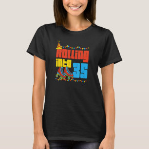 Rolling Into 35 Roller Skate 35th Birthday Party S T-Shirt