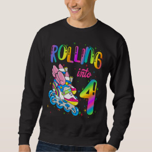 Rolling Into 4 years Let's Roll I'm Turning 4 Roll Sweatshirt