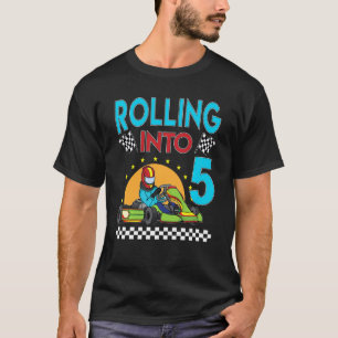 Rolling Into 5 Go Kart Racing Go Kart 5th Birthday T-Shirt