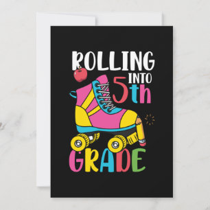 Rolling Into 5th Grade Invitation
