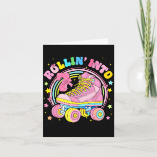 Rolling Into 7 Roller Skate Coquette Seventh Card