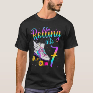 Rolling Into 7 years Lets Roll I'm Turning 7 Roll T-Shirt