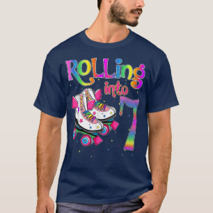 Rolling Into 7 years Let's Roll I'm Turning 7 Roll T-Shirt