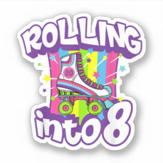 Rolling Into 8 Years Old Funny 8th Birthday Gift G