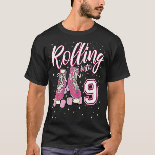 Rolling Into 9 years Lets Roll I'm Turning 9 Rolle T-Shirt
