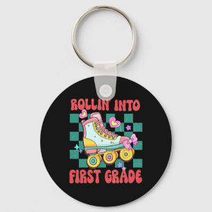 Rolling Into First Grade Roller Skate Ck To School Key Ring