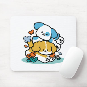 Rolling Into May Like Happy Pups – Cute Spring Dog Mouse Mat