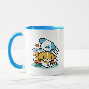 Rolling Into May Like Happy Pups – Cute Spring Dog Mug