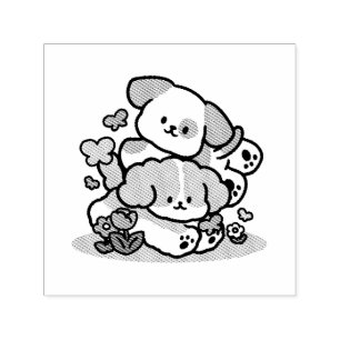 Rolling Into May Like Happy Pups – Cute Spring Dog Self-inking Stamp