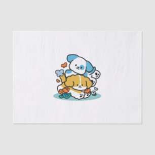 Rolling Into May Like Happy Pups – Cute Spring Dog Tissue Paper