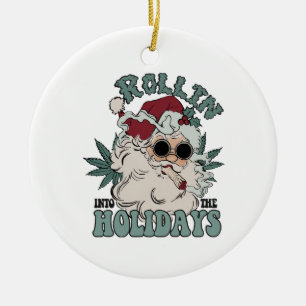 Rolling into the Holidays Ceramic Tree Decoration