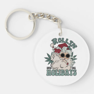 Rolling into the Holidays Key Ring