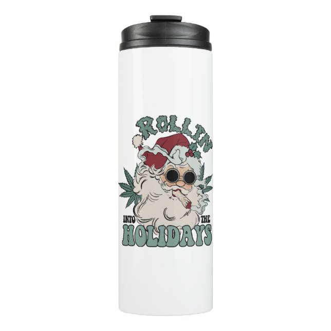 Rolling into the Holidays Thermal Tumbler (Front)
