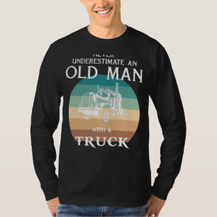 Rolling Laughs and Horsepower: Old Mans Truck Mast T-Shirt