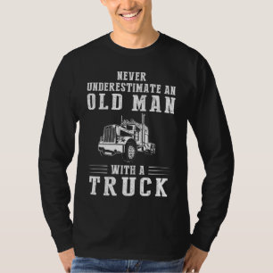 Rolling Laughs and Horsepower: Old Mans Truck Mast T-Shirt