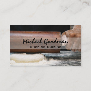 Rolling Out Dough   Rolling Pin and Flour Business Card