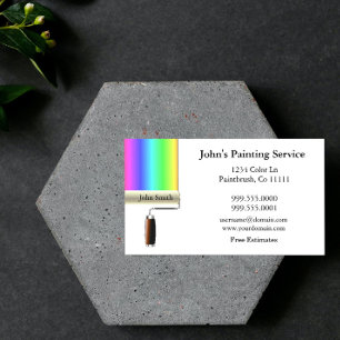Rolling Painters White Business Card