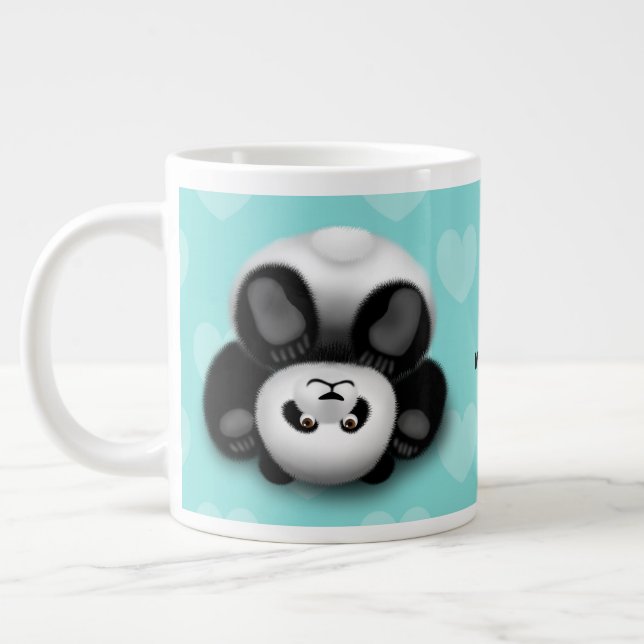 Rolling Panda Giant Coffee Mug (Left)