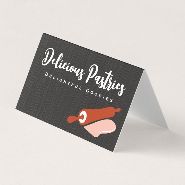 Rolling Pin and Dough | Culinary Business Card (Front)
