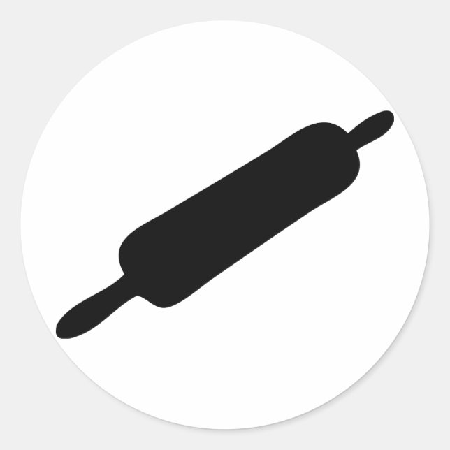 rolling pin classic round sticker (Front)