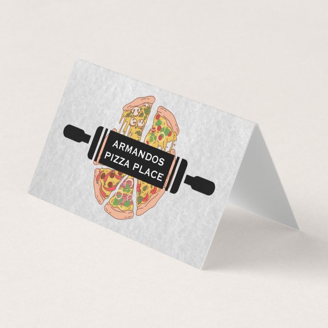 Rolling Pin | Pizza Slices Business Card (Front)