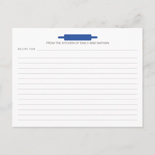 Rolling Pin Recipe Cards (Front)