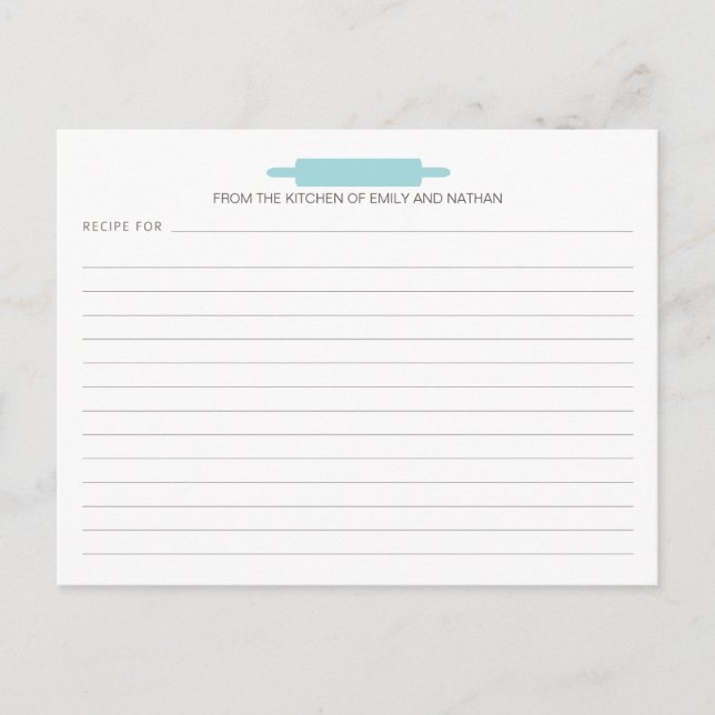 Rolling Pin Recipe Cards (Front)