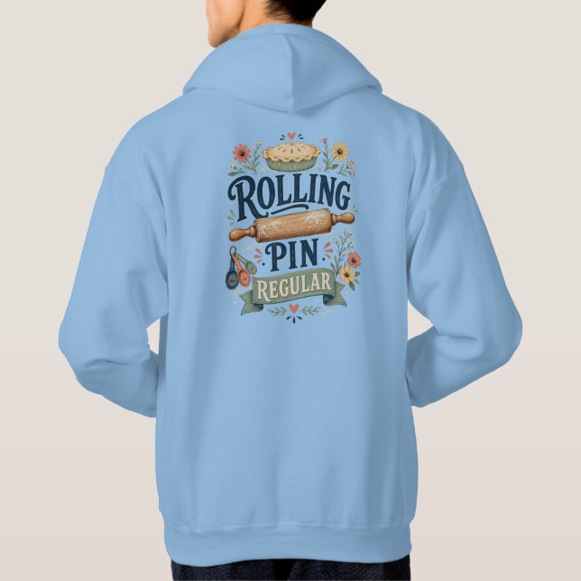 Rolling Pin Regular Cottage Baker Hoodie (Back)