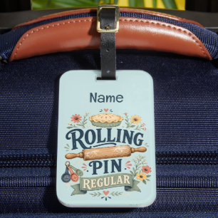 Rolling Pin Regular Cottage Baker Luggage Tag