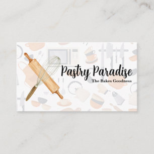 Rolling Pin Whisk Baking Business Card