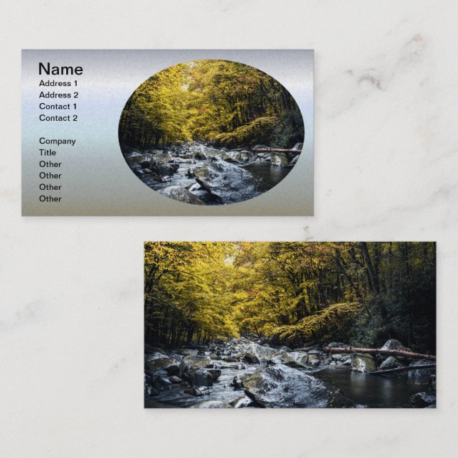 Rolling Rocky River at Dawn Business Card (Front/Back)