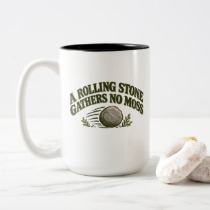 Rolling Stone Gatherers No Moss T-Shirt Two-Tone Coffee Mug