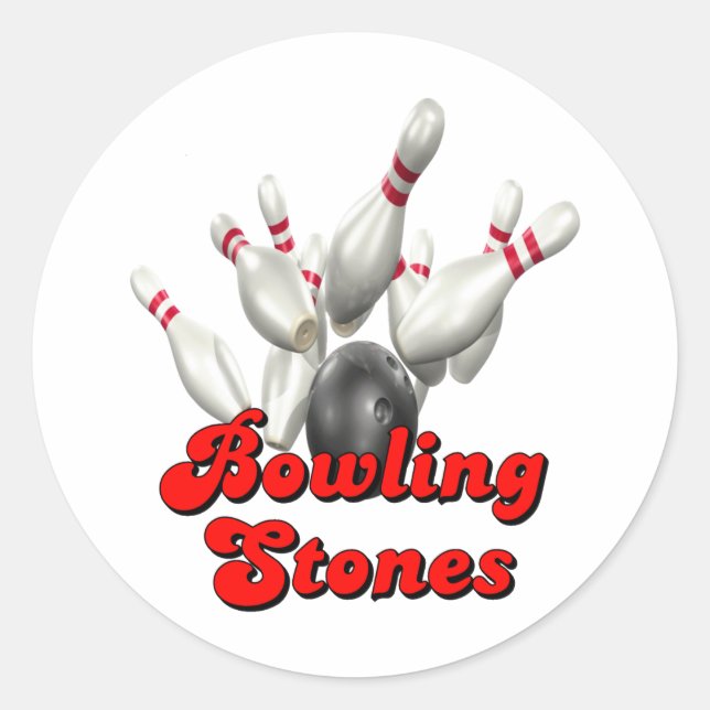 Rolling Stones Classic Round Sticker (Front)