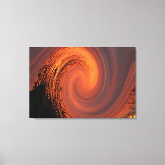 Rolling Sunset Canvas Print (Front)