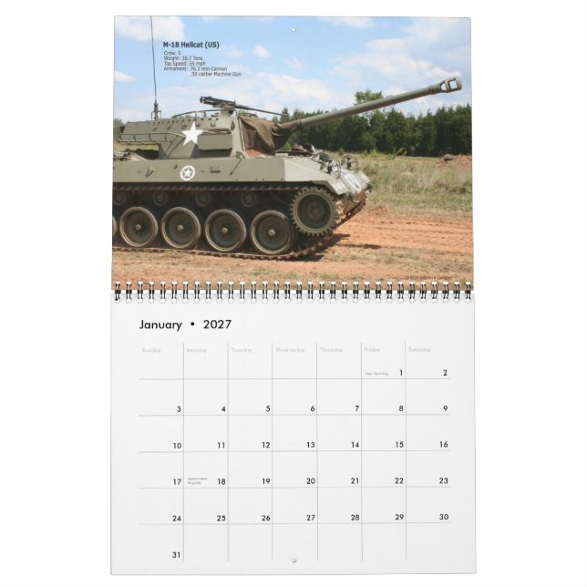 Rolling Thunder 2015 Calendar (Jan 2027)