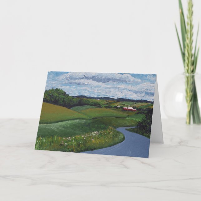 Rolling Valleys Greeting Card (Front)