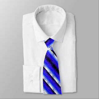 Rolling waves blue stripe trendy elegant tie