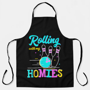 Rolling with My Homies Bowlers Playing Apron