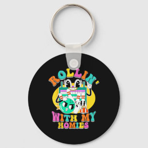 Rolling With My Homies Bowling Art For Kids Men Wo Key Ring