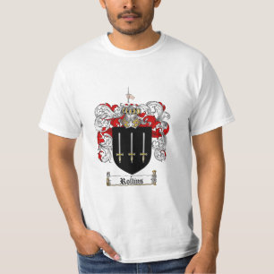 Rollins Family Crest - Rollins Coat of Arms T-Shirt