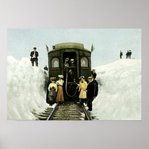 Rollins Pass, Colorado Train in Deep Snow Poster