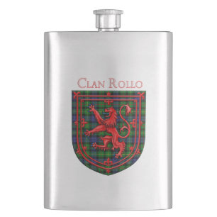 Rollo Tartan Scottish Plaid Lion Rampant Hip Flask