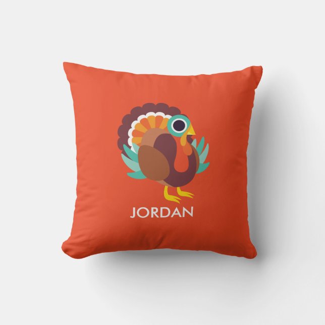 Rollo the Turkey Cushion (Front)