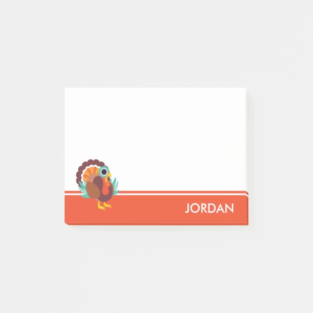 Rollo the Turkey Post-it Notes (Front)